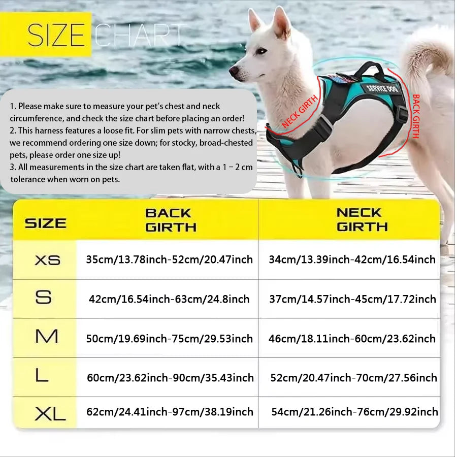 Reflective Service Dog Harness