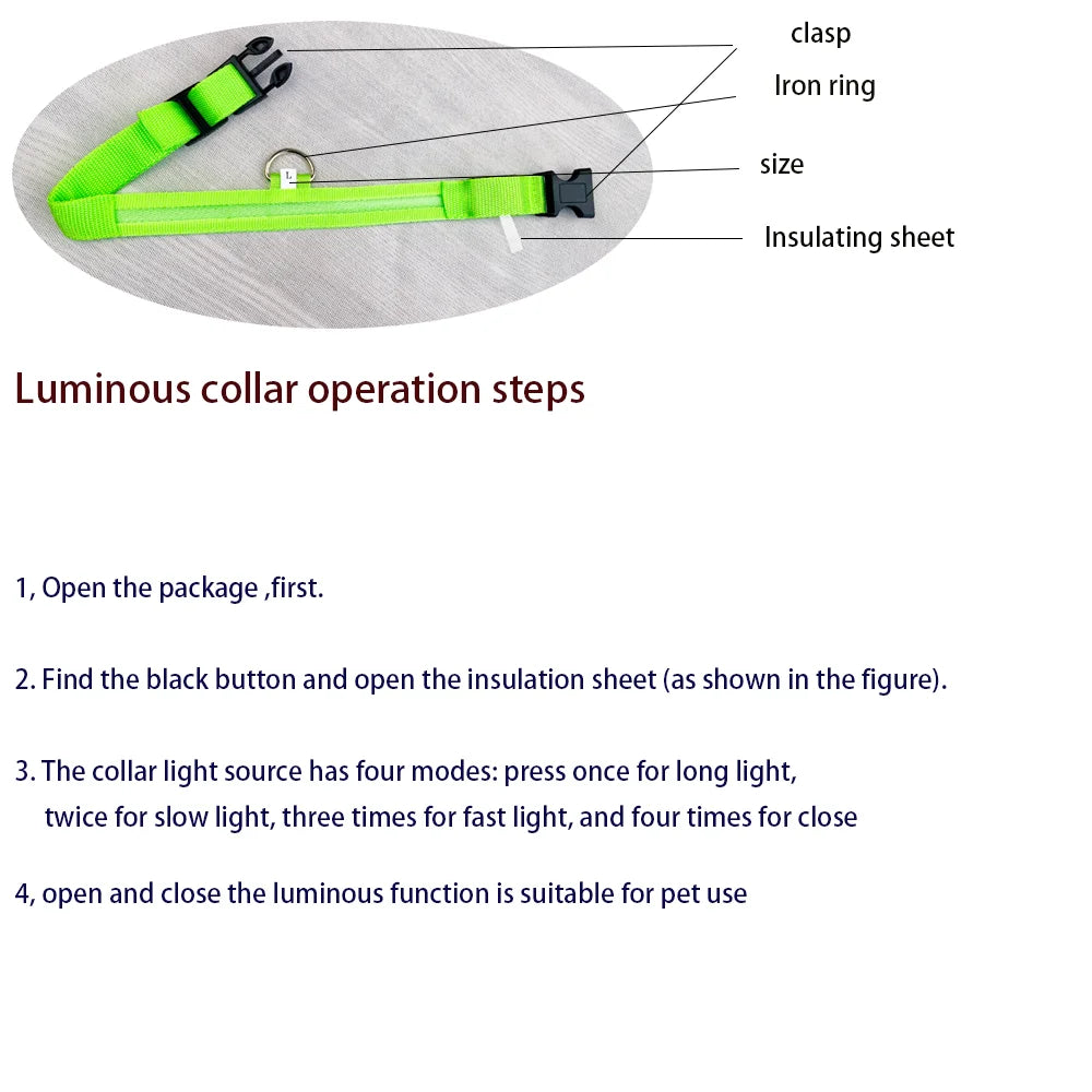 LED Light-Up Dog Collar