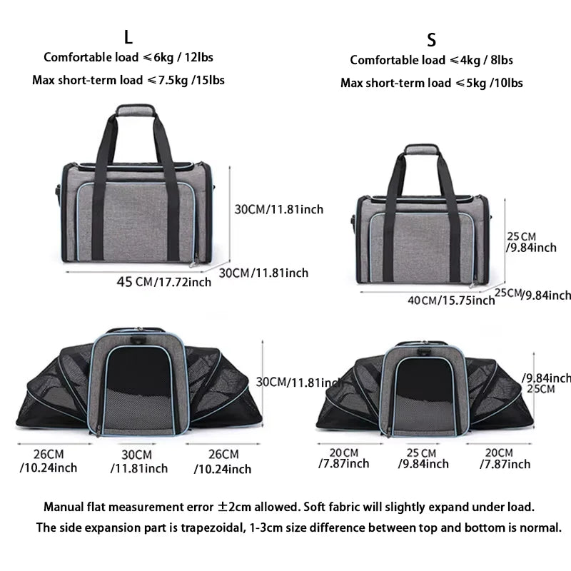 Foldable Mesh Pet Carrier