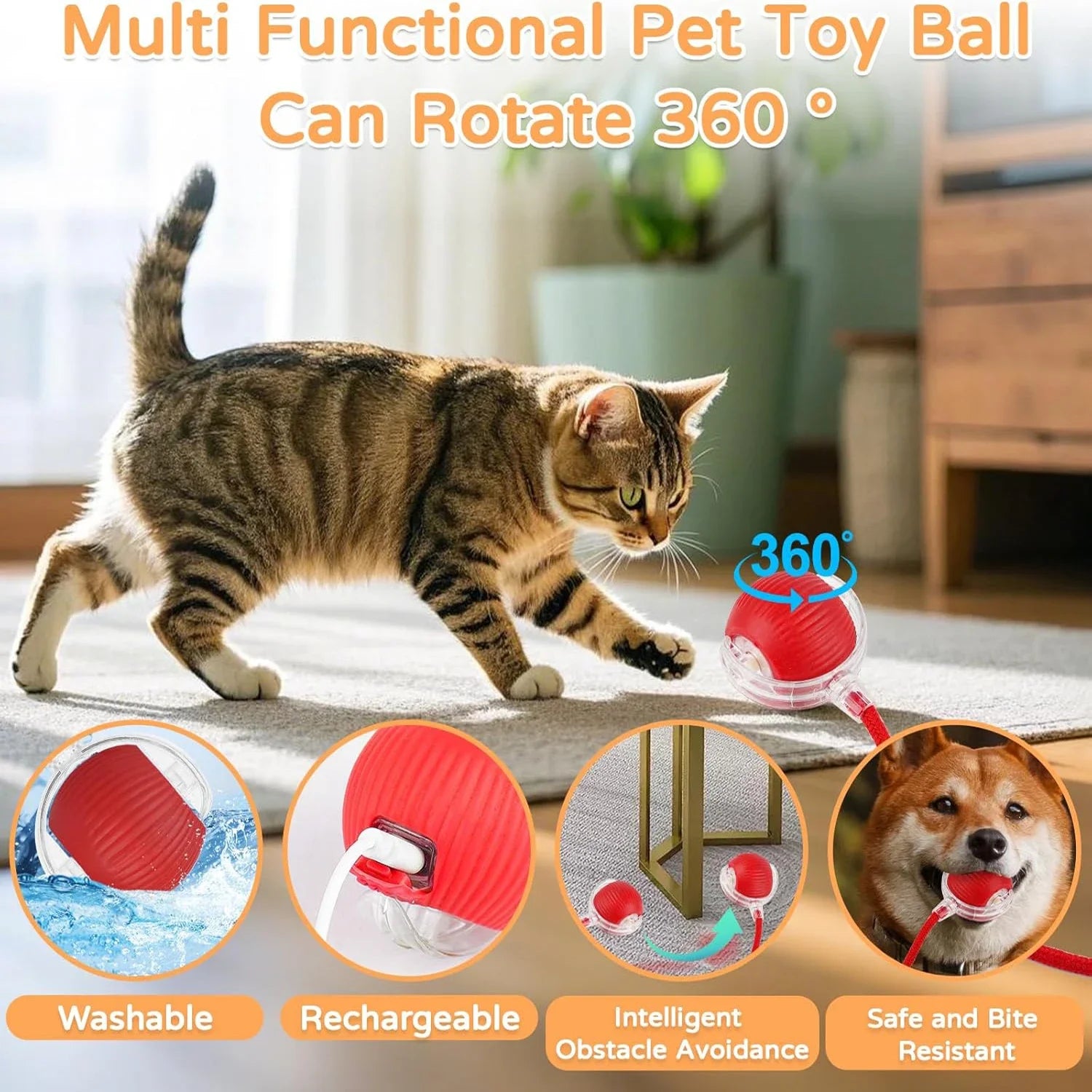 Interactive Rolling Cat Ball