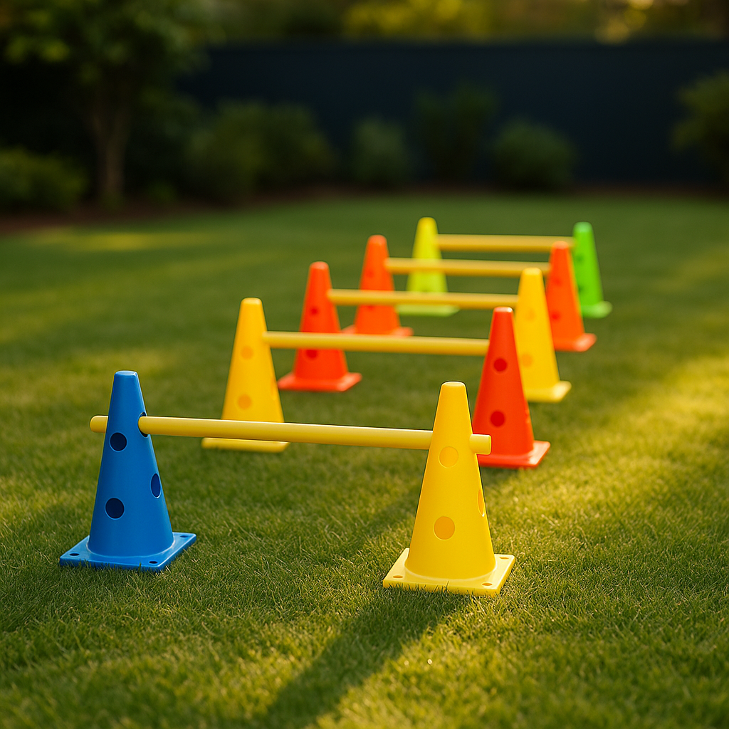 Dog Agility Training Set outdoors