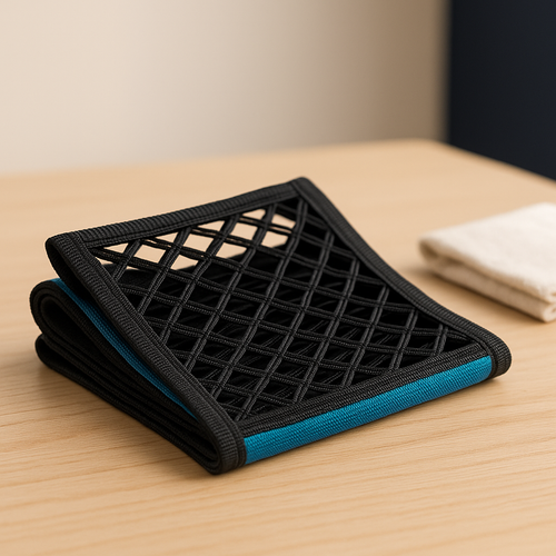 Car Seat Pet Barrier Net on wooden table
