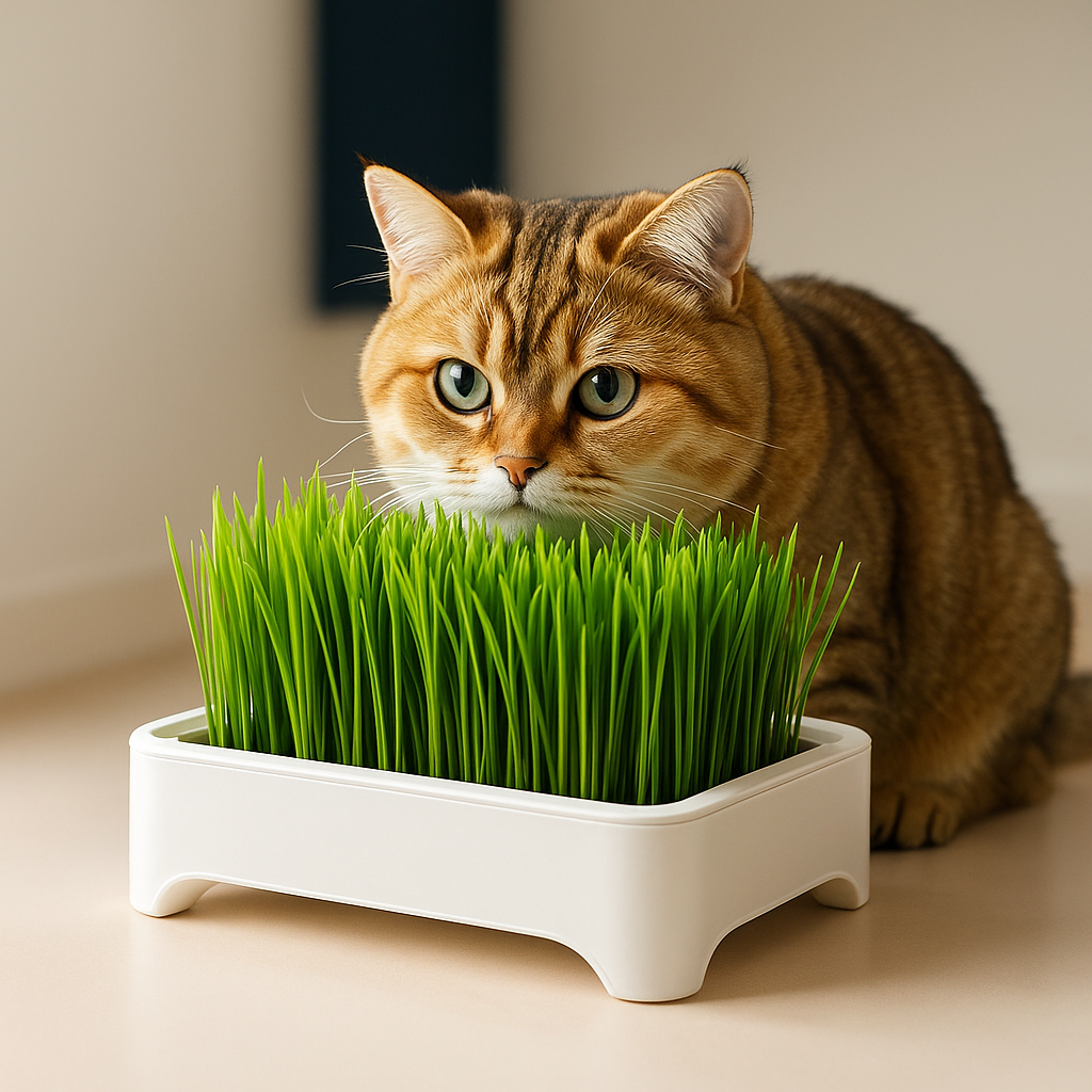 Cat Grass Growing Kit with cat