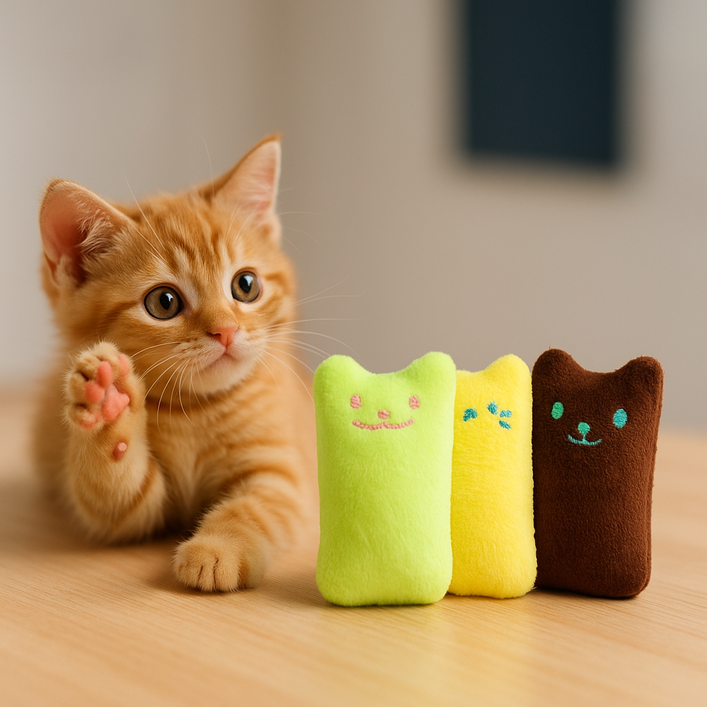Catnip Plush Cat Toy with kitten