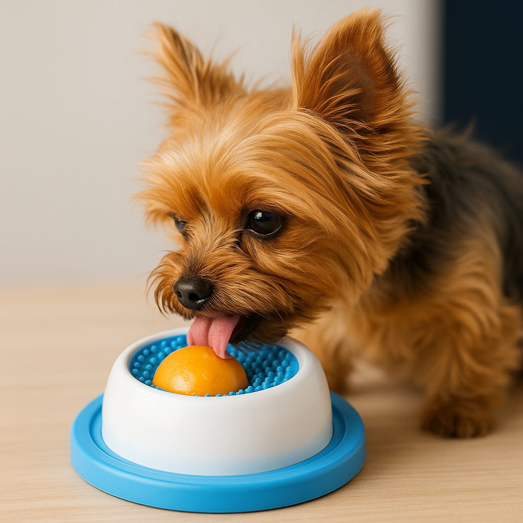 Silicone Pet Lick Mat with dog