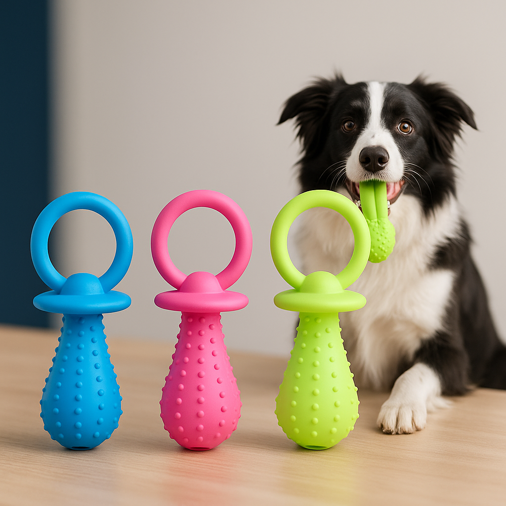 TPR Puppy Chew Toy Set with dog